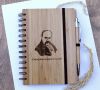 Деревянный эко-набор блокнот с ручкой "Шевченко. Спілкуємося українською"