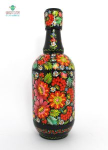 Графин-бутылка "Праздничная". Петриковская роспись. Ручная работа