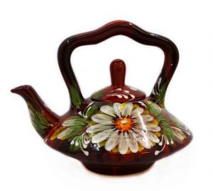 Чайник керамический "Ромашковый чай", ручная работа