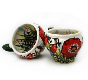 Чашка-глечик керамическая "Маки " (02) 0.2 л.