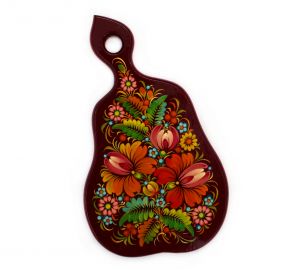 Досточка с Петриковской росписью "Цветы на груше"