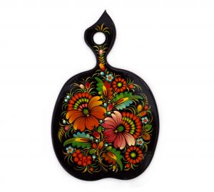 Досточка с Петриковской росписью "Ночной сад"