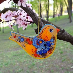 Сувенир с Петриковской росписью "Пташка" (11)