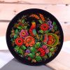 Тарелка с Петриковсксой росписью. диаметр 18 см (07)