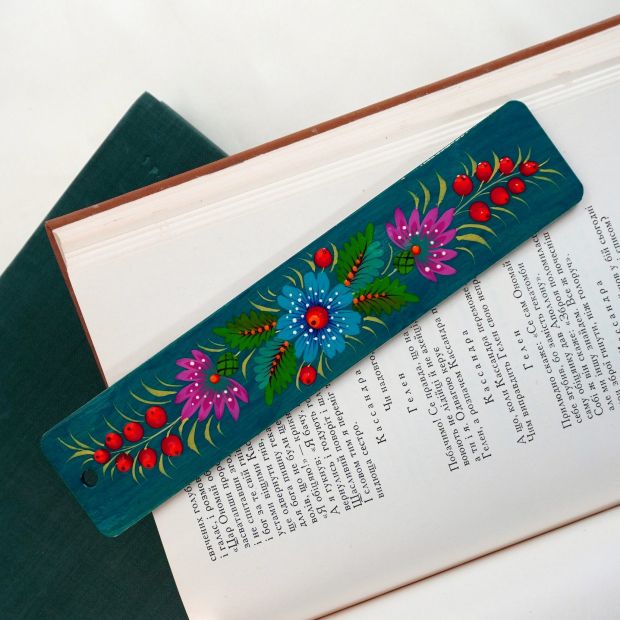 Закладка ручной работы мастеров Петриковской росписи (02)