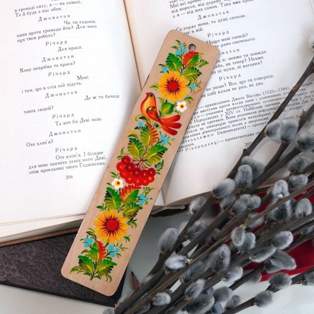 Закладка ручной работы мастеров Петриковской росписи (06)