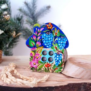 Домик-декор с Петриковской росписью "Рідна хатинка" (05)