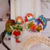 Подарочный набор декора с Петриковской росписью "Курочка и Петушок" на светлом