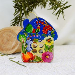 Домик-декор с Петриковской росписью "Рідна хатинка" (03)