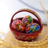 Пасхальный украинский сувенир «Мини корзинка с перепелиными яйцами»