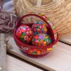 Пасхальный украинский сувенир «Мини корзинка с перепелиными яйцами»