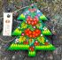 Елочная игрушка с Петриковской росписью, яркая с калиной