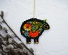 Елочная игрушка с Петриковской росписью "Овечка"