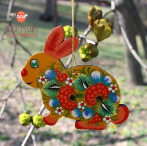 Пасхальный украинский сувенир "Кролик" (03)