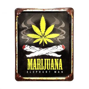 Металлическая табличка "Marijuana"