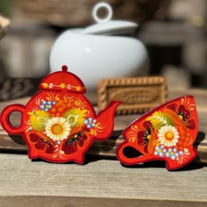 Набор магнитов  на холодильник "Чаепитие " (01)