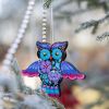 Елочная игрушка с Петриковской росписью "Сова" ночная красавица