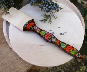 Лопатка кухонная с Петриковской росписью, калина