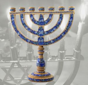 Менора "Sky flower", ручная Петриковская роспись