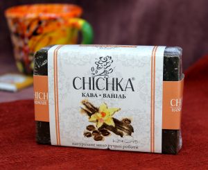 Натуральное мыло-скраб «CHICHKA» (кофе, ваниль)