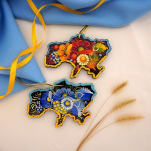 Сувениры-символы "Украина в цветах". Петриковская роспись. Ручная работа