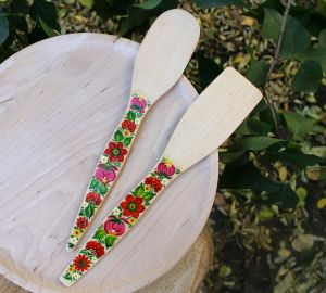 Подарочный  набор лопаток с Петриковской росписью "Аленький цветочек"