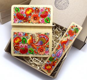 Подарочный набор настольных аксессуаров "Птица счастья"