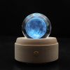 3D Светильник-ночник Led кристаллический шар Луна, 7 цветов