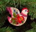 Ялинкова іграшка з Петриківським розписом "Пташка"