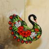 Украинский декор-сувенир Лебедь с Петриковской росписью