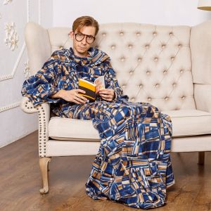 Плед с рукавами "Вода и песок", мужской