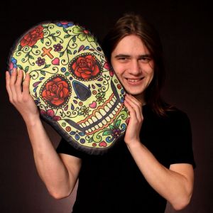 Подушка на Хеллоуин "Череп", 45x65см