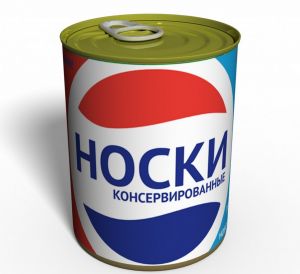 Носки в консервной банке "Pepsi forever"