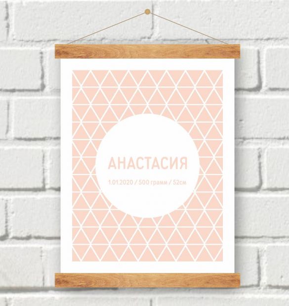 Постер на рождение девочки