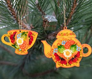 Набор елочных игрушек "Чаепитие в стране чудес"