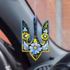 Подвеска в автомобиль "Трезуб Украины". Петриковская роспись
