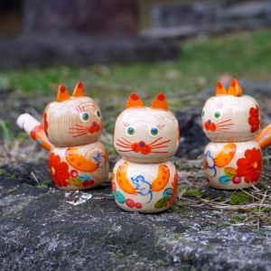 Свистулька-сувенир с Петриковской росписью "Котик"