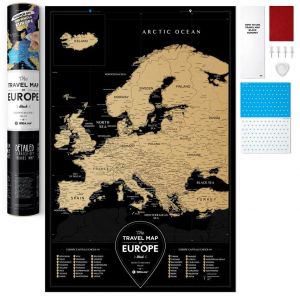 Скретч карта Travel Map "Black Europe" (на английском языке)